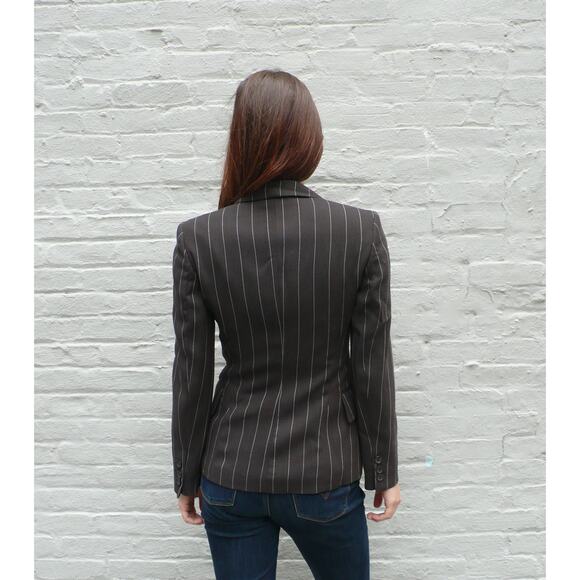 VTG Gianfranco Ferré Pinstripe Jacket 90s Wool Blazer Single Breasted Nipped 38 - Picture 5 of 6